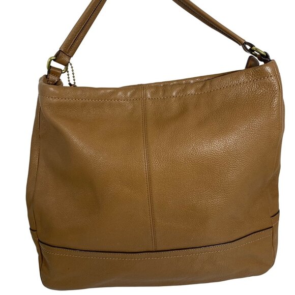 COACH Park Hobo Tan Pebble Leather 2-way Shoulder Handbag w/ Tag + Dustbag - Picture 3 of 15